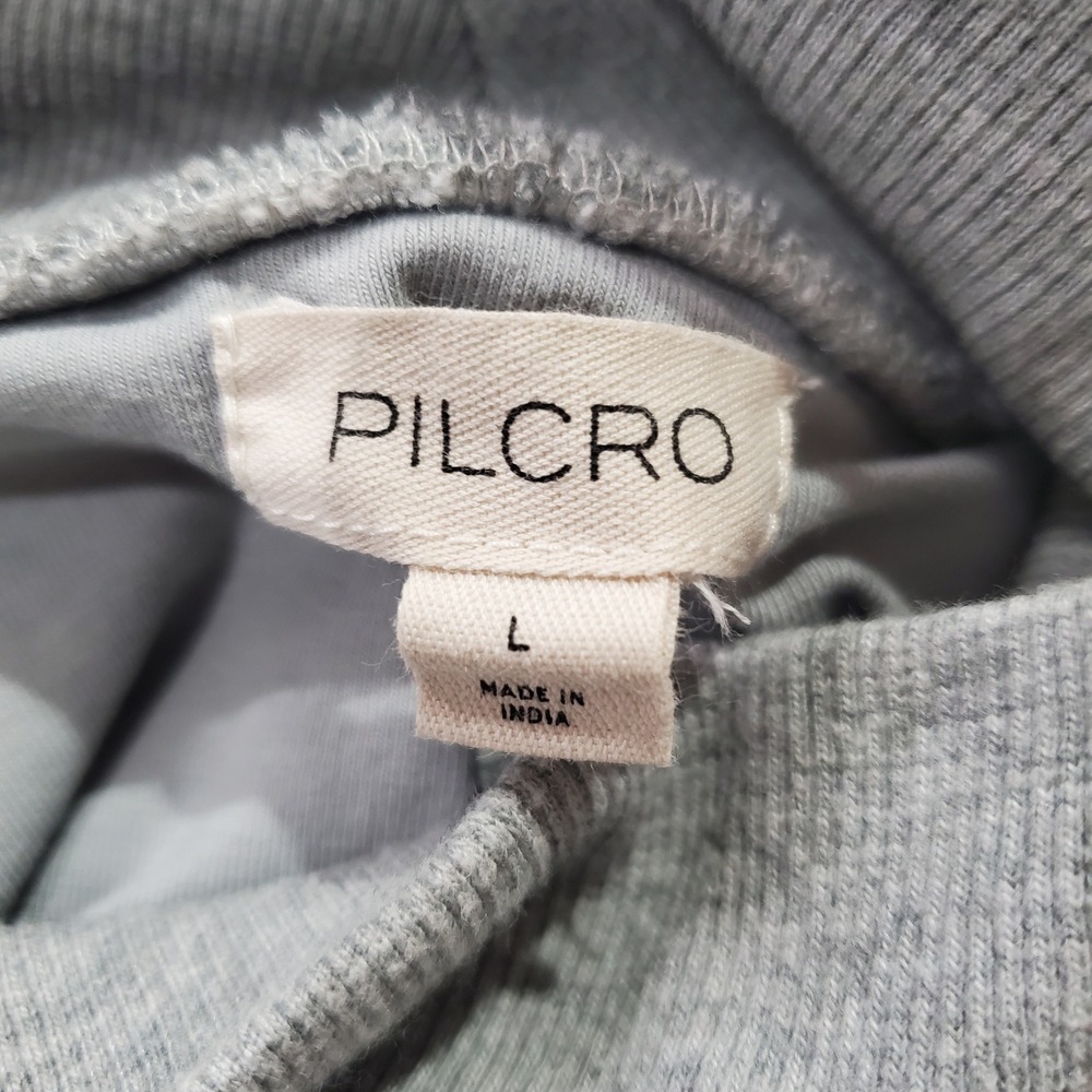 Pilcro Anthropologie Mock Neck Cropped Sweatshirt Heather Gray L OB1866615 - Picture 10 of 14
